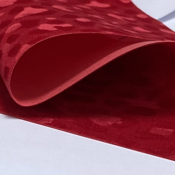 Plain frosted velvet flocking fabric with precision embossing patterns