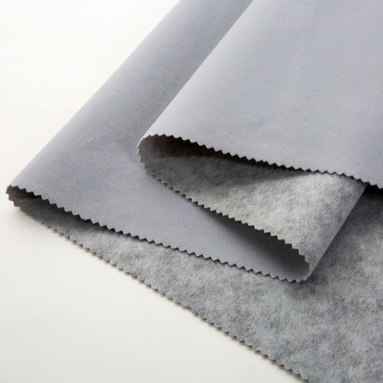 High-density flocking fabric with uniform pile distribution and backing detail