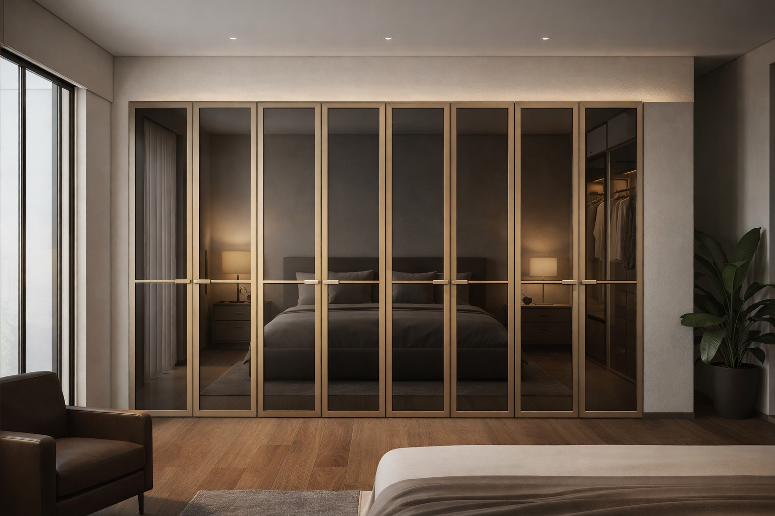 Aluminum glass door frame profile detail