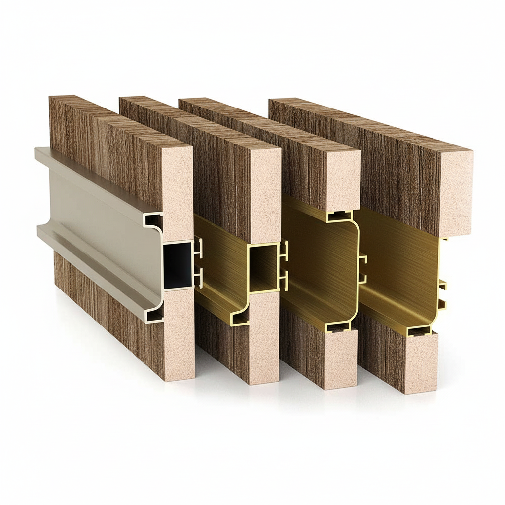 Custom aluminum extrusion profile for furniture application