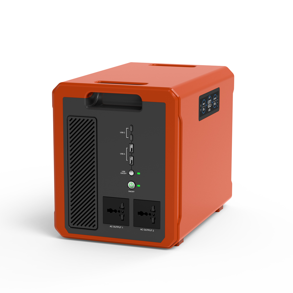 1000W red portable power station for outdoor emergency power supply