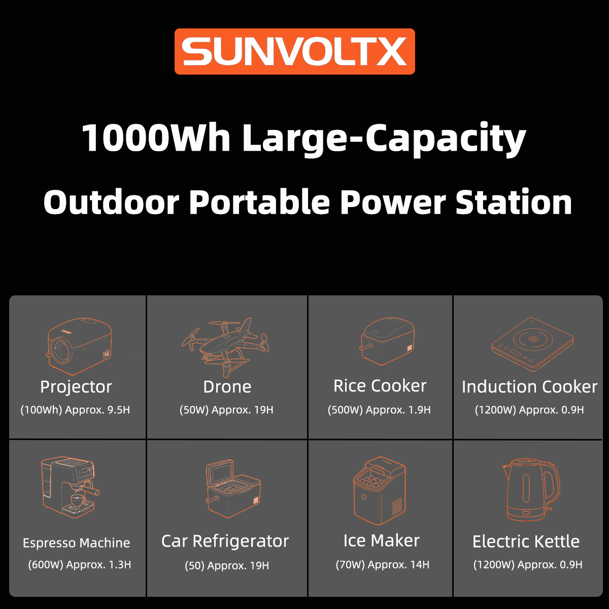 1000W Sky Blue Portable Power Station for outdoor emergency power supply
