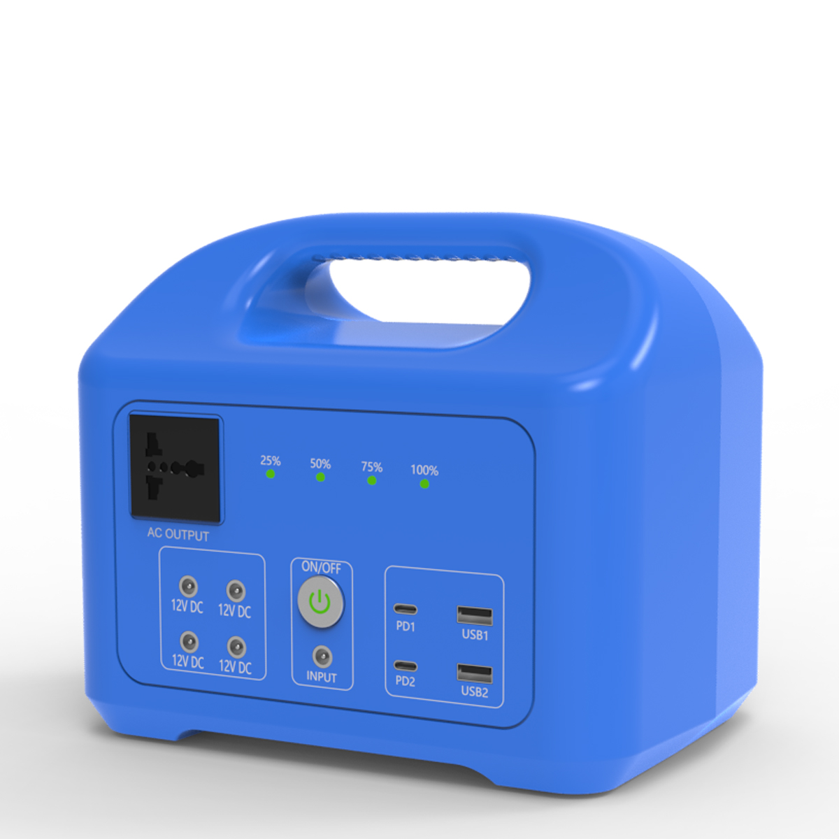 Portable power station product view for outdoor energy storage applications