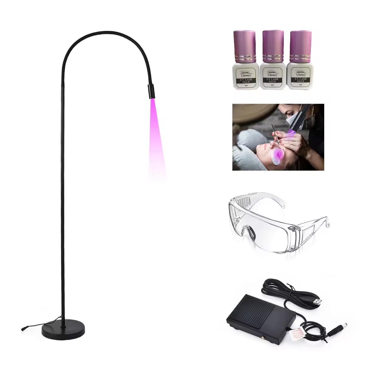 Professional UV LED eyelash curing lamp for lash adhesive applications