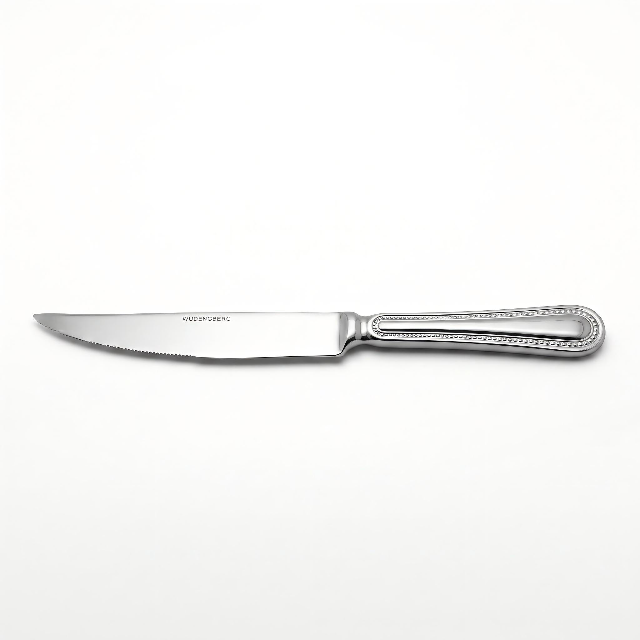Commercial grade steak knife with high quality handle material