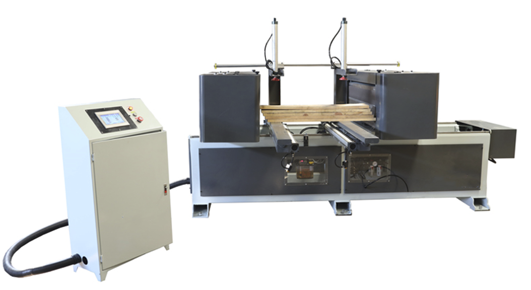 Double-End Sander for energy and sanding-quality evaluation