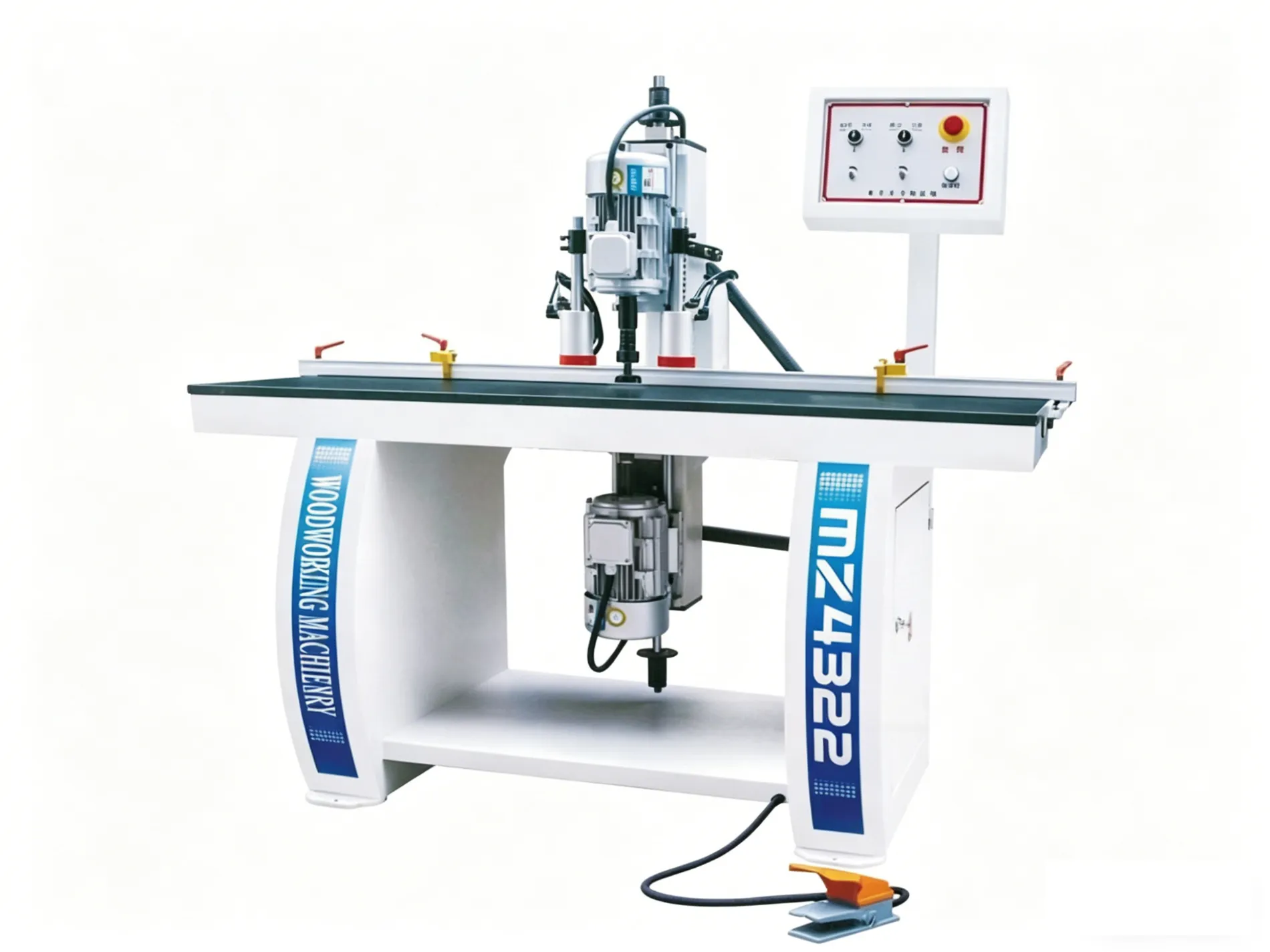 Automatic hinge and handle drilling machine for cabinet doors single head