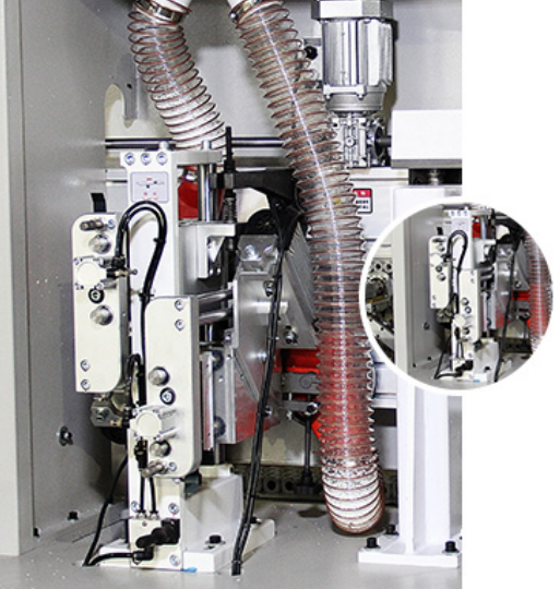 Integrated edge banding machine processing panel edges