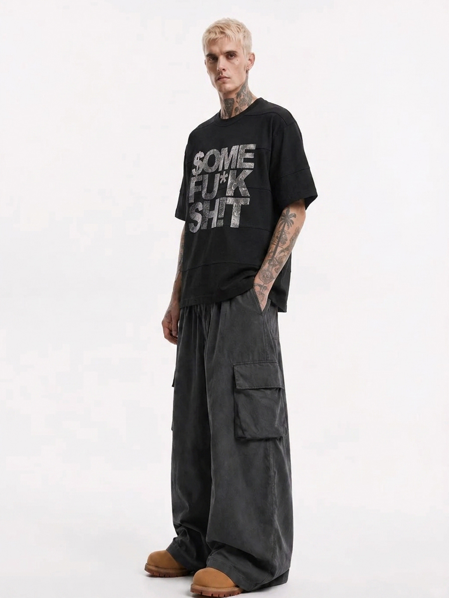 Oversized heavy cotton t-shirt for DTG print evaluation