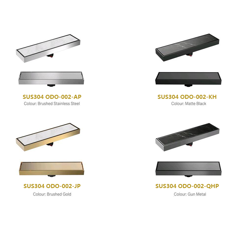 ODO-002-QHP 300 x 80 mm tile insert floor drain product detail