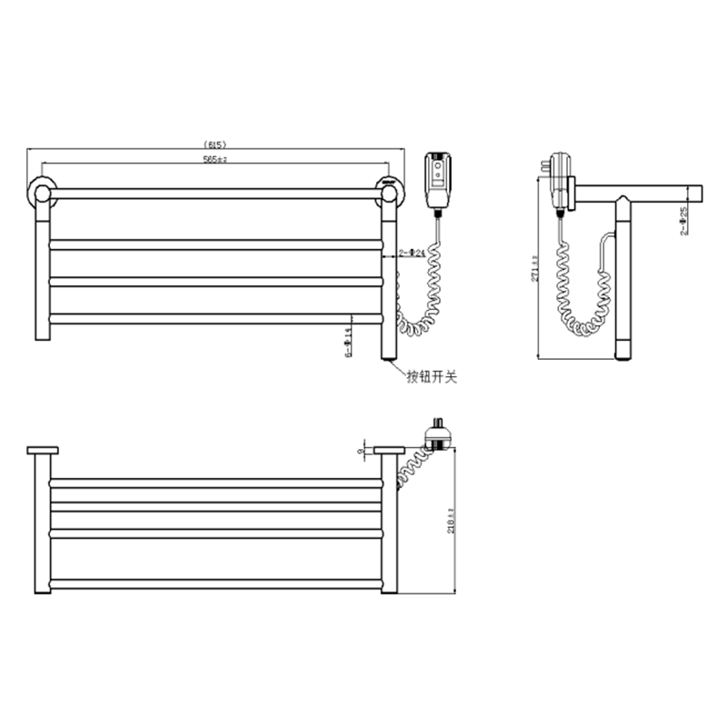 ODO-R1B-2KB electric towel rack product detail