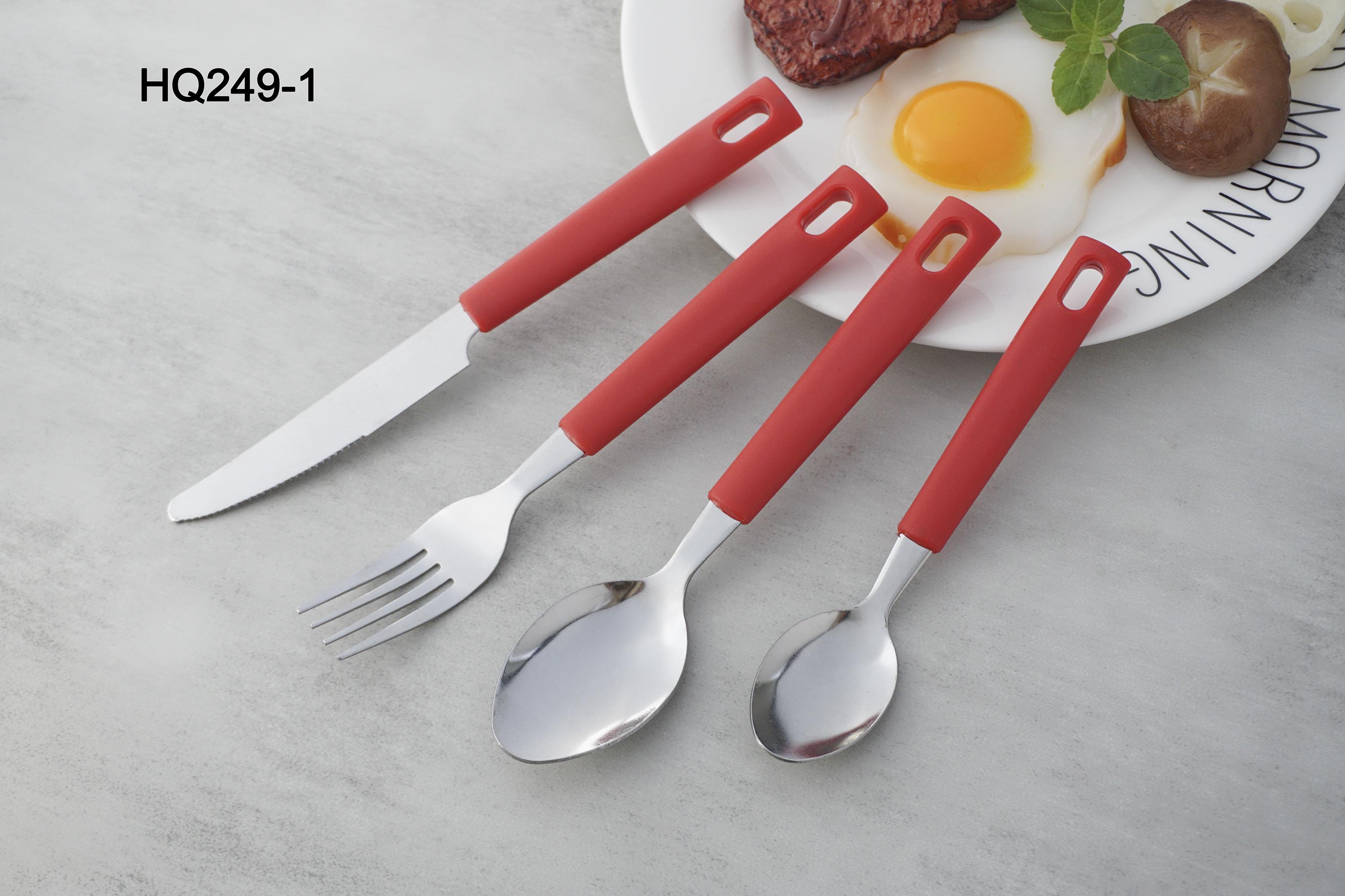 Colorful half tang cutlery set for retail and seasonal promotional programs