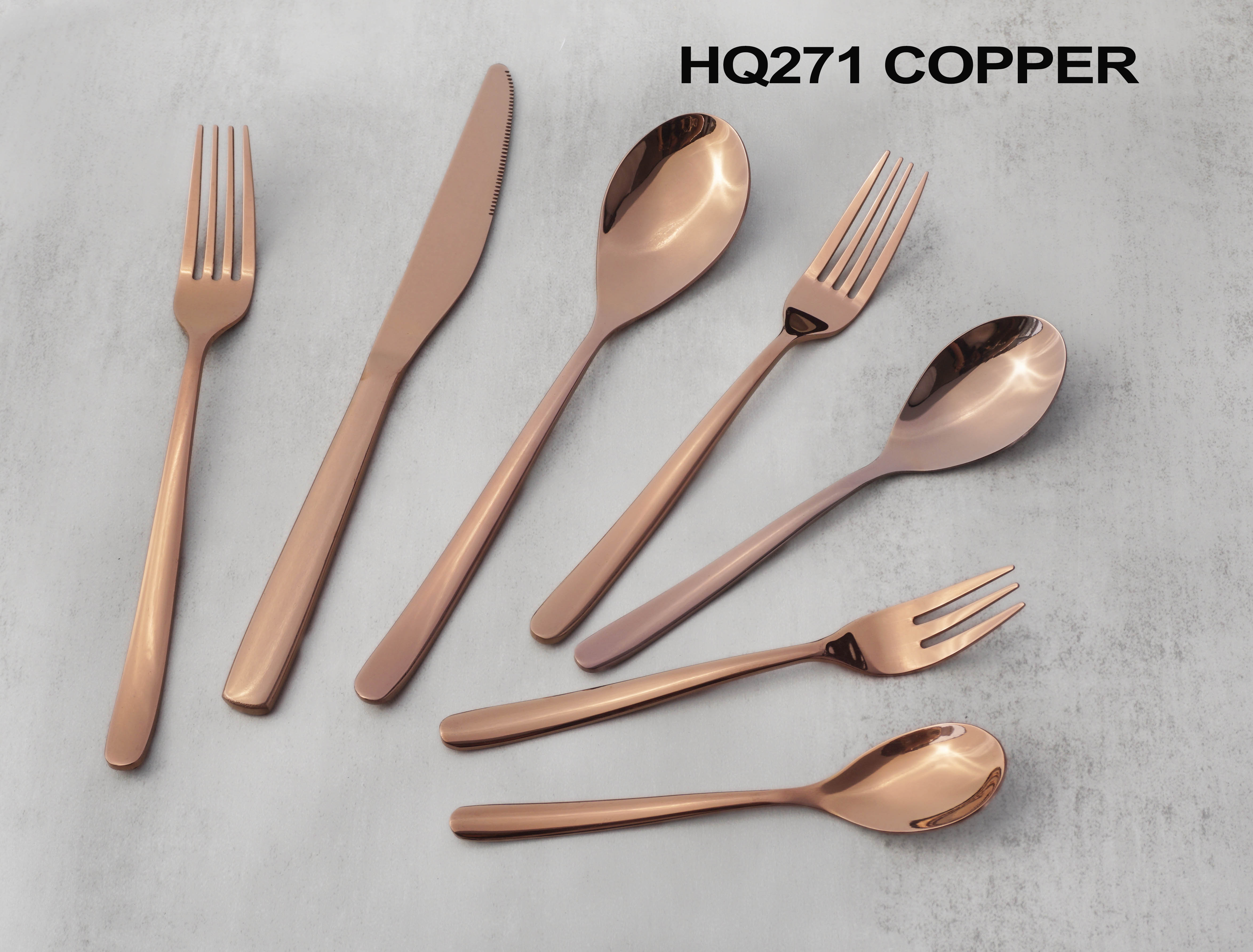 Colored full tang cutlery with PVD-coated handles