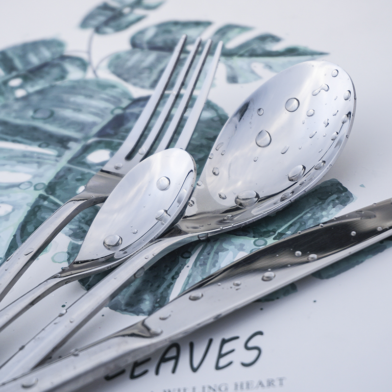 Rainbow PVD custom flatware set for gift-box packaging
