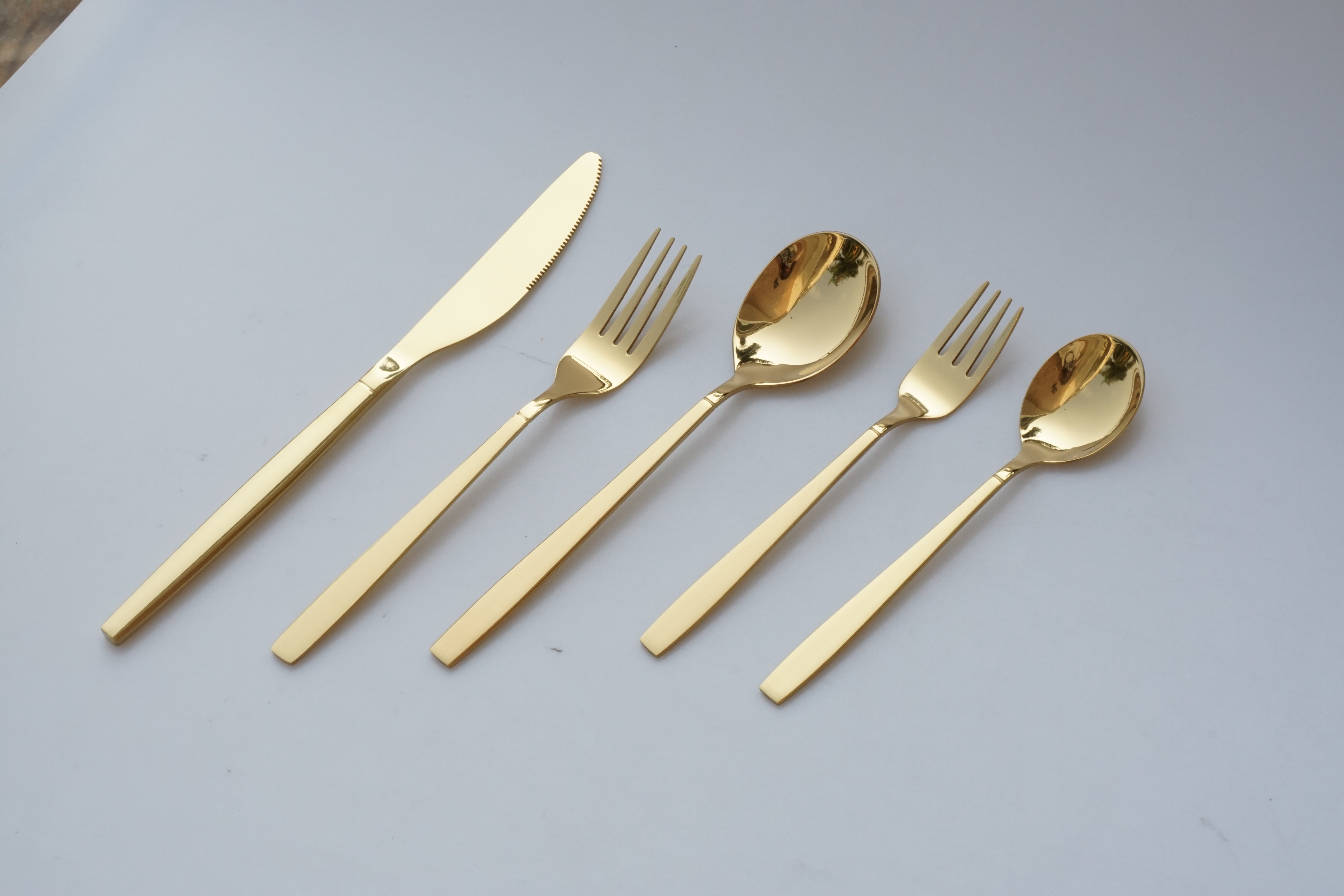 PVD coated stainless steel cutlery with colorful handles