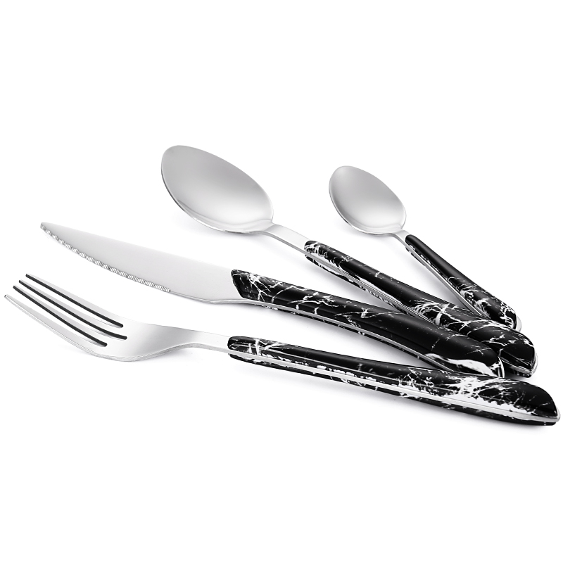Plastic Handle Full Tang Cutlery with stainless steel components and ABS handles