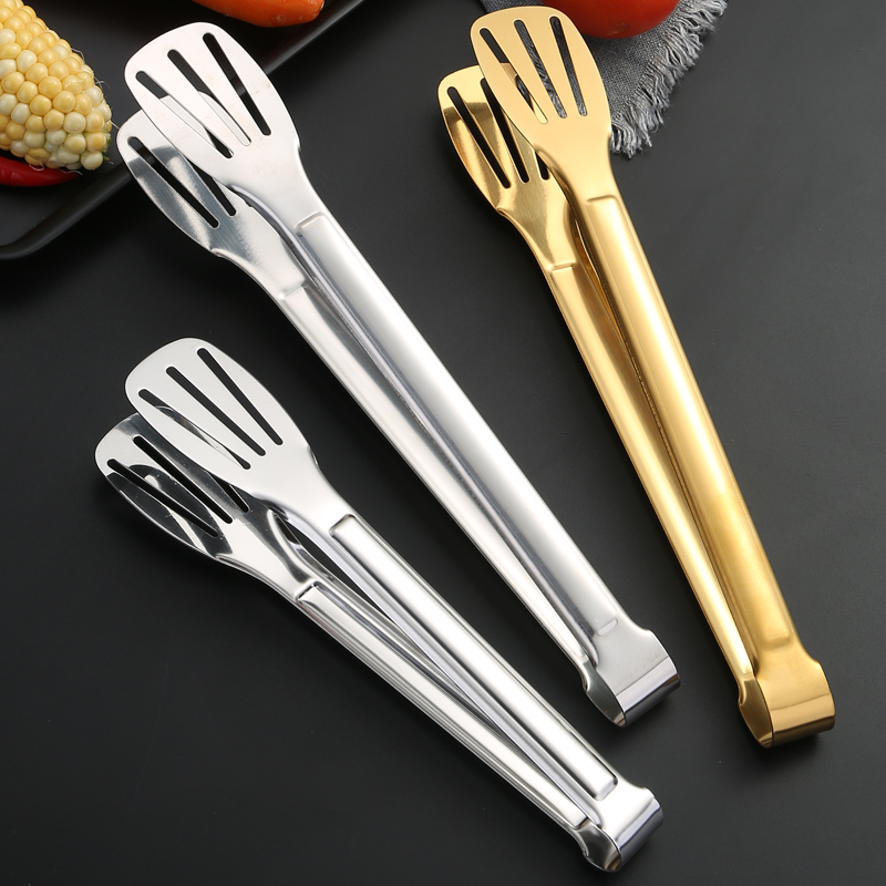 Food tongs for stainless steel kitchen utensil sets
